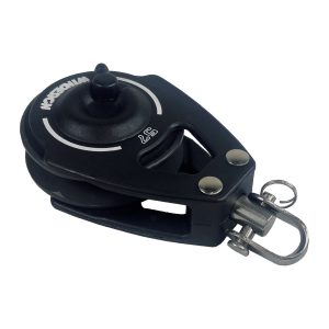 Optiparts kuulalaakeroitu kääntyvä räikkäplokki 57 mm, musta