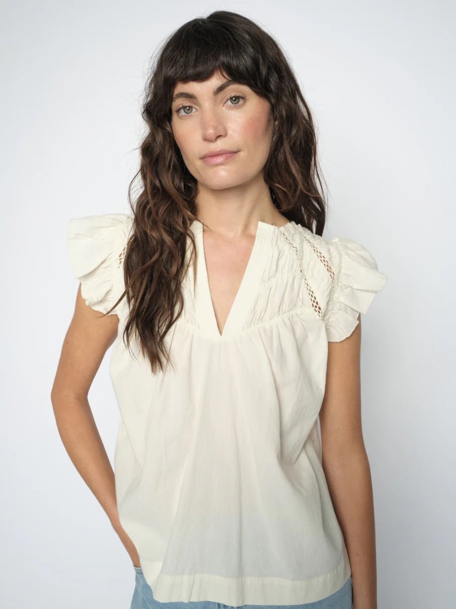 MMWoda Izha Blouse -luomupuuvillapusero (Roosa & Ecru) - Image 5