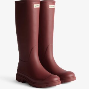 Hunter® Downpour Tall Boot – Unisex vedenpitävä kumisaapas punainen matta