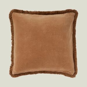 Lexington Hapsureunainen luomupuuvillasamettinen tyynynpäällinen 50×50 cm, Fudge