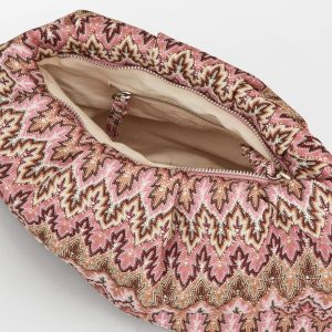 Becksöndergaard Pala Maxi Clutch Bag, Sand/Brown & Dusty Rose